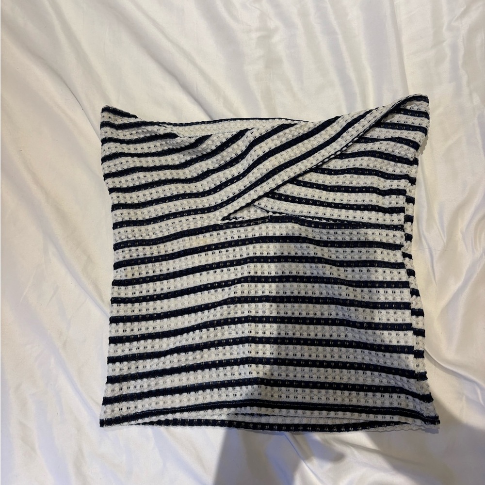 Navy and White Tube Top